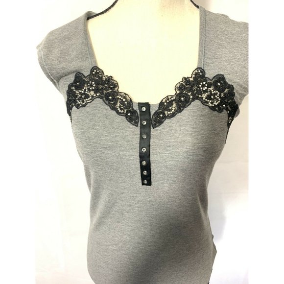 VDP GRAY SHIRT Size 8 For Women Made In Italy - Picture 2 of 6